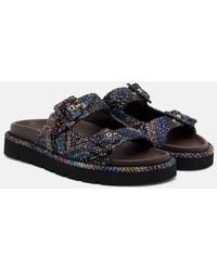 Missoni - Zigzag Sequined Leather Sandals - Lyst