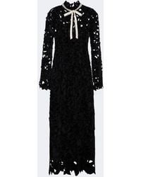 Jonathan Simkhai - Thiora Velvet Guipure Lace Midi Dress - Lyst