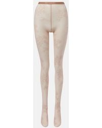 Valentino - Floral Tights - Lyst