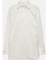 Max Mara - Saletta Pinstripe Cotton And Silk Shirt - Lyst