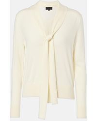 Nili Lotan - Ayla Tie-Neck Wool Sweater - Lyst