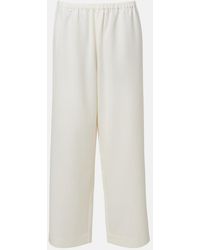 Rohe - Wool-Blend Cropped Wide-Leg Pants - Lyst