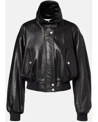 Nour Hammour - Briar Leather Bomber Jacket - Lyst