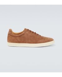 Brunello Cucinelli - Suede Low-Top Sneakers - Lyst