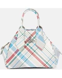 Vivienne Westwood - Yasmine Small Checked Leather Tote Bag - Lyst