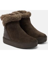 See By Chloé - Juliet Shearling-lined Suede Ankle Boots - Lyst