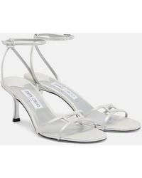 Jimmy Choo - Leo 65 Leather Sandals - Lyst