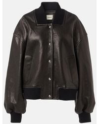 KHAITE - Spence Leather Bomber Jacket - Lyst