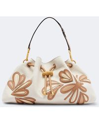 Jimmy Choo - Bon Bon Medium Leather-Trimmed Bucket Bag - Lyst