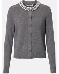 Veronica Beard - Daro Embellished Wool Cardigan - Lyst