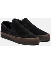 The Row - Mh Suede Slip-On Shoes - Lyst