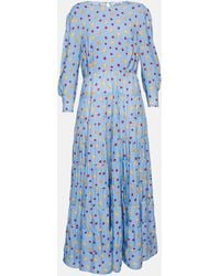 RIXO London - Kristen Tiered Printed Voile Maxi Dress - Lyst