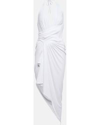 Alexandre Vauthier - Asymmetrical Halterneck Midi Dress - Lyst