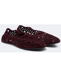 Alaïa - Vienne Suede Ballet Flats - Lyst
