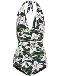 Dolce & Gabbana Costume intero a stampa floreale - Multicolore