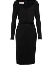 Valentino Wool Midi Dress - Black