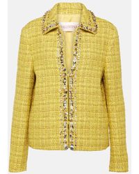 Valentino - Giacca in tweed con paillettes - Lyst