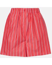 Frankie Shop - Lui Striped Cotton Poplin Shorts - Lyst