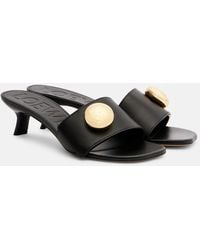 Loewe - Pebble 45 Leather Mules - Lyst