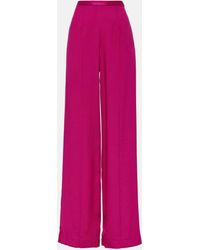 ‎Taller Marmo - Marlene High-rise Crepe Cady Palazzo Pants - Lyst