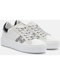 Hogan - H705 Allacciato H Glitter Leather Platform Sneakers - Lyst