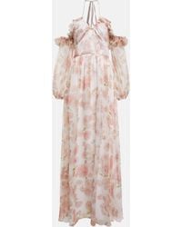 Giambattista Valli - Off-the-shoulder Floral Silk Gown - Lyst