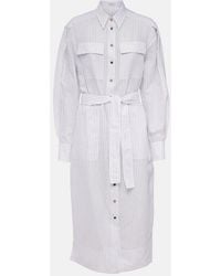 Brunello Cucinelli - Striped Shirt Dress - Lyst