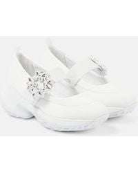Roger Vivier - Ballerina Viv' Run Technical Fabric With Rhinestone Buckle - Lyst