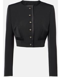 Dolce & Gabbana - Cropped-Jacke Aus Einem Wollgemisch - Lyst