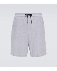 Giorgio Armani - Cotton-blend Striped Shorts - Lyst