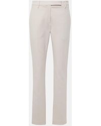 Brunello Cucinelli - Cotton-Blend Slim Pants - Lyst