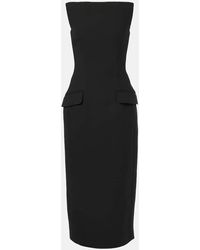 Sportmax - Bustier-Kleid Aus Gabardine - Lyst