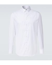 Giorgio Armani - Cotton-Blend Poplin Shirt - Lyst