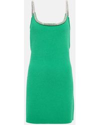 Rabanne - Crystal-Embellished Knit Minidress - Lyst