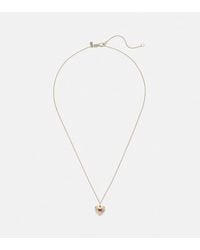 Sydney Evan - Fluted Heart 14Kt Chain Necklace With Ruby - Lyst