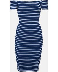 Hunza G - Grace Striped Jersey Minidress - Lyst
