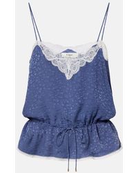 Chloé - Lace-Trimmed Silk Jacquard Camisole - Lyst