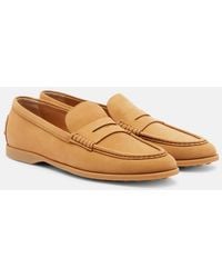 Tod's - Gommino Suede Penny Loafers - Lyst
