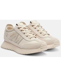 Moncler - Pacey2 Suede-Trimmed Sneakers - Lyst