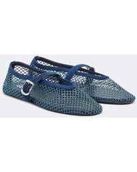 Alaïa - Ballerine Mary Jane Con Suede - Lyst