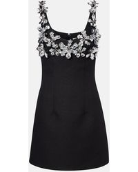 Emilia Wickstead - Einna Embellished Crepe Minidress - Lyst
