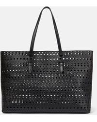 Alaïa - Mina 44 Large Leather Tote Bag - Lyst