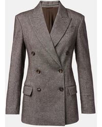 Brunello Cucinelli - Wool And Linen-Blend Blazer - Lyst