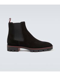 Christian Louboutin - Alpinosol Suede Chelsea Boots - Lyst