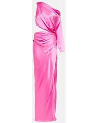 The Sei - Draped Cutout Silk Satin Gown - Lyst