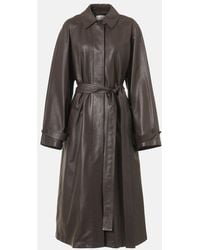 The Row - Ryota Leather Coat - Lyst