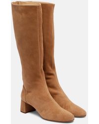 Aquazzura - Saint Honore 50 Suede Ankle Boot - Lyst