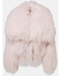 The Attico - Shearling Jacket - Lyst