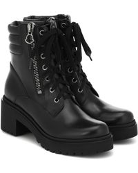 Moncler Bottines Viviane en cuir - Noir
