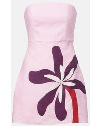 Cala De La Cruz - Minikleid Roma Aus Leinen - Lyst